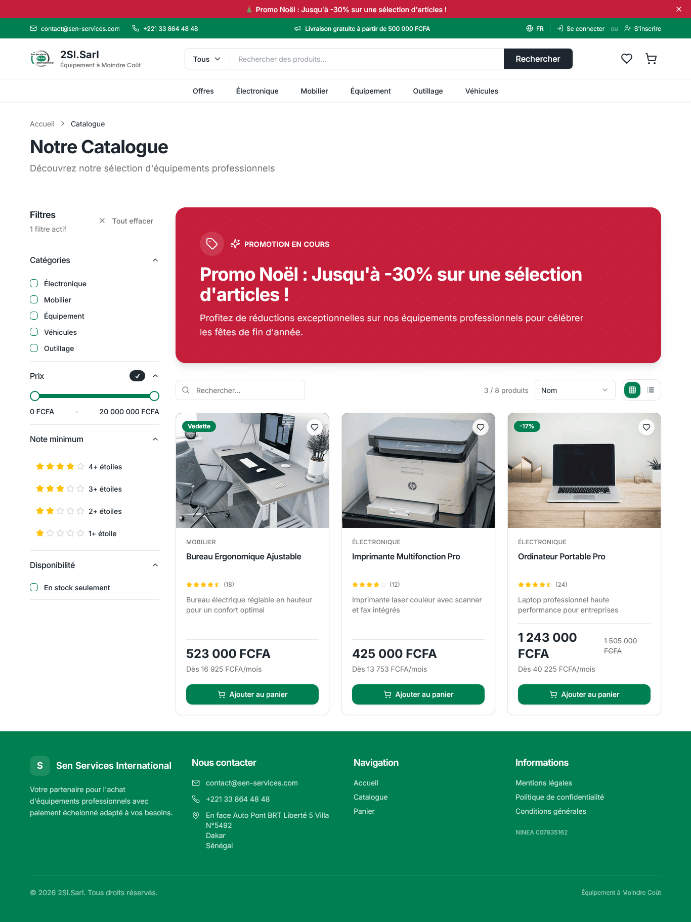 Catalogue de produits